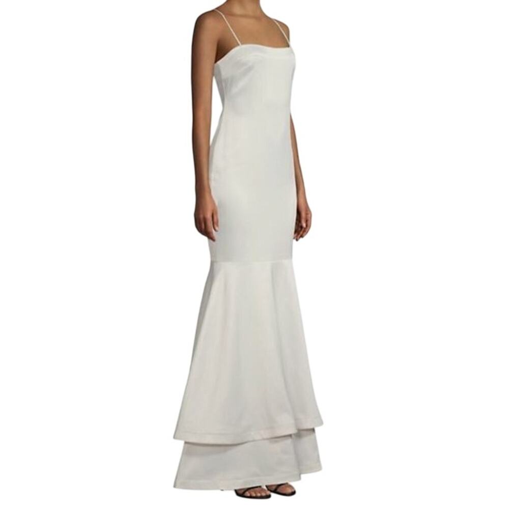 Revolve LIKELY Aurora Women's Maxi Mermaid Prom Gown White MSRP $398 Size 6 - Picture 3 of 9